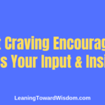 Project Craving Encouragement Needs Your Input & Insights